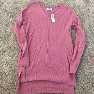 NWT Old navy pink v neck tunic sweater small tall